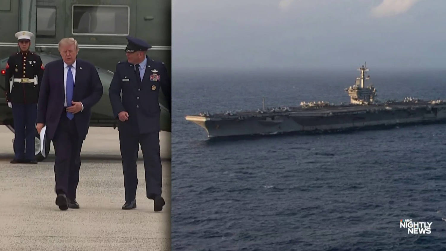 Trump downplays concerns about living conditions on aircraft carrier