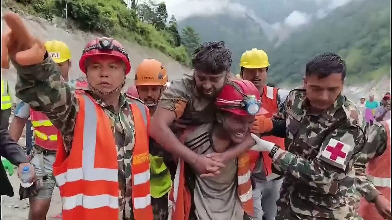 Two Workers Rescued from Hydropower Tunnel in Nepal Nine Days After Floods