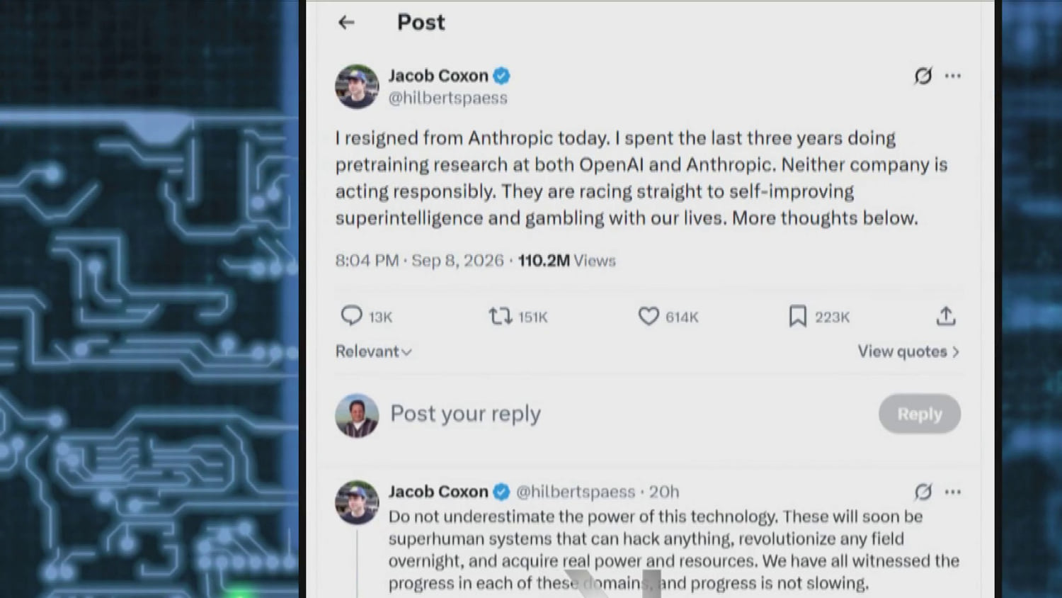 Top AI Lab Researcher Resigns Over Dire Warnings of Extinction Risk