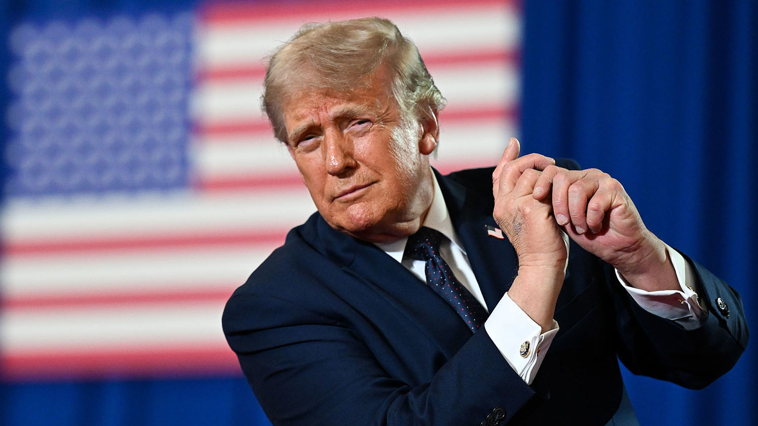 Trump makes an announcement with the secretary of commerce
