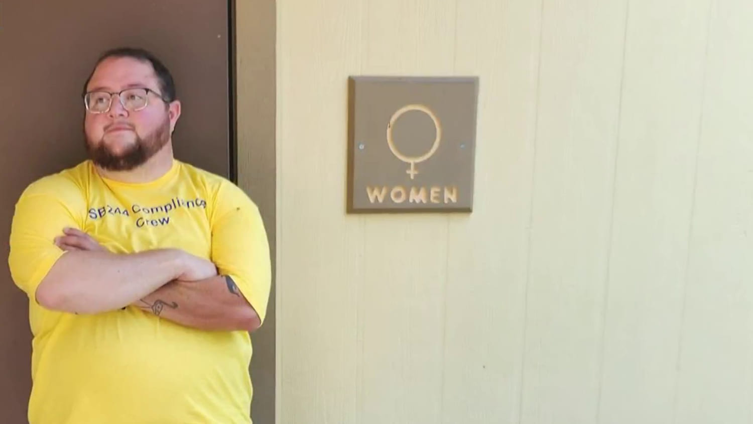 Trans men in Kansas protest state's bathroom law by following it and using women's restrooms