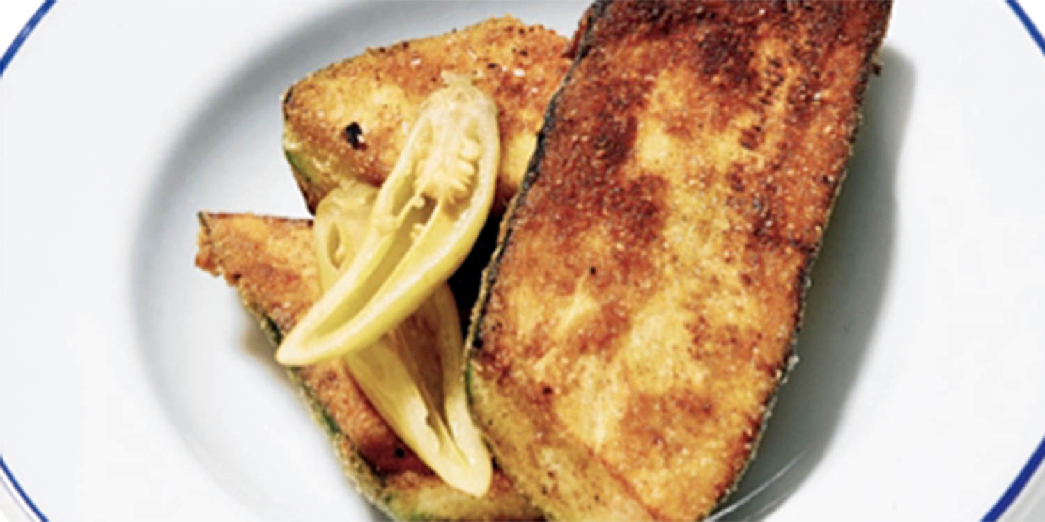 Welcome summer with zucchini schnitzel and glazed salmon