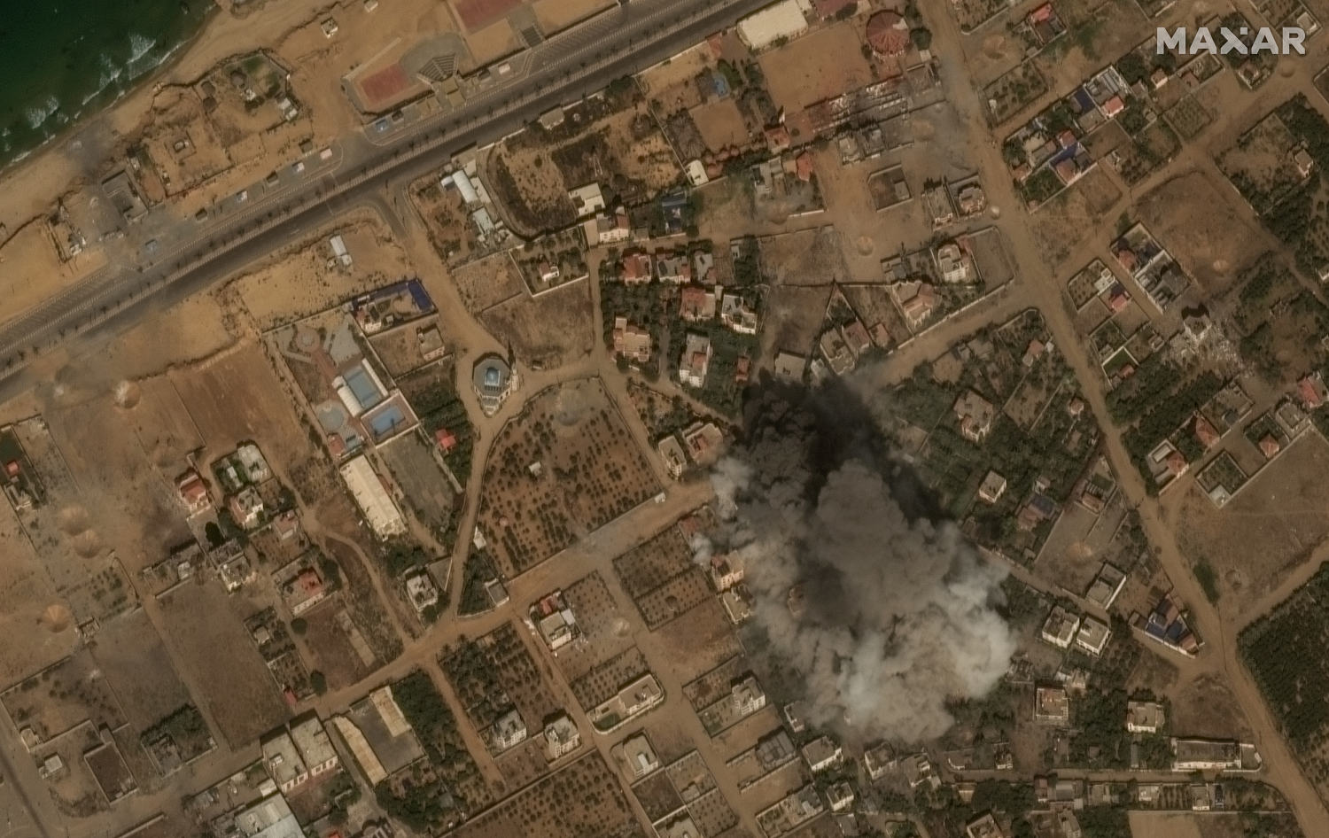 Satellite images show devastation in Gaza after Israeli airstrikes