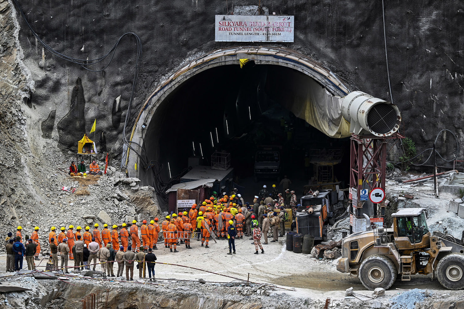 Indian rescuers drill through debris to reach 41 men trapped in tunnel