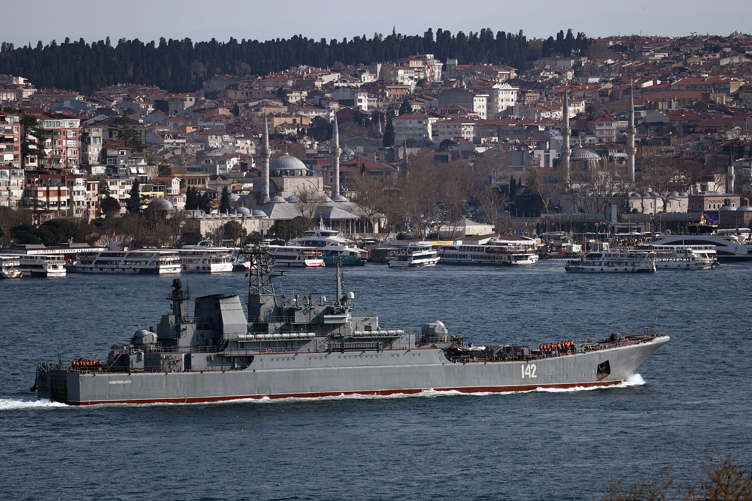 Ukraine strikes Russian naval landing warship in Crimea 1