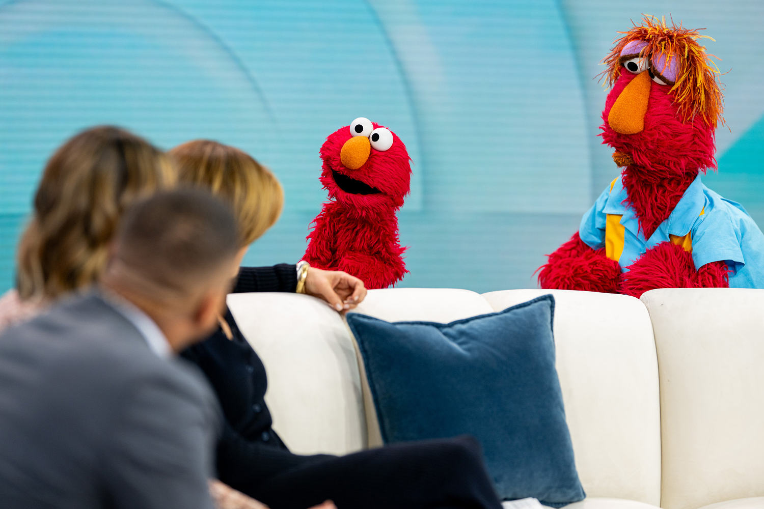 Elmo opened up about his viral feelings tweet on the 'Today' show — and then Larry David showed up