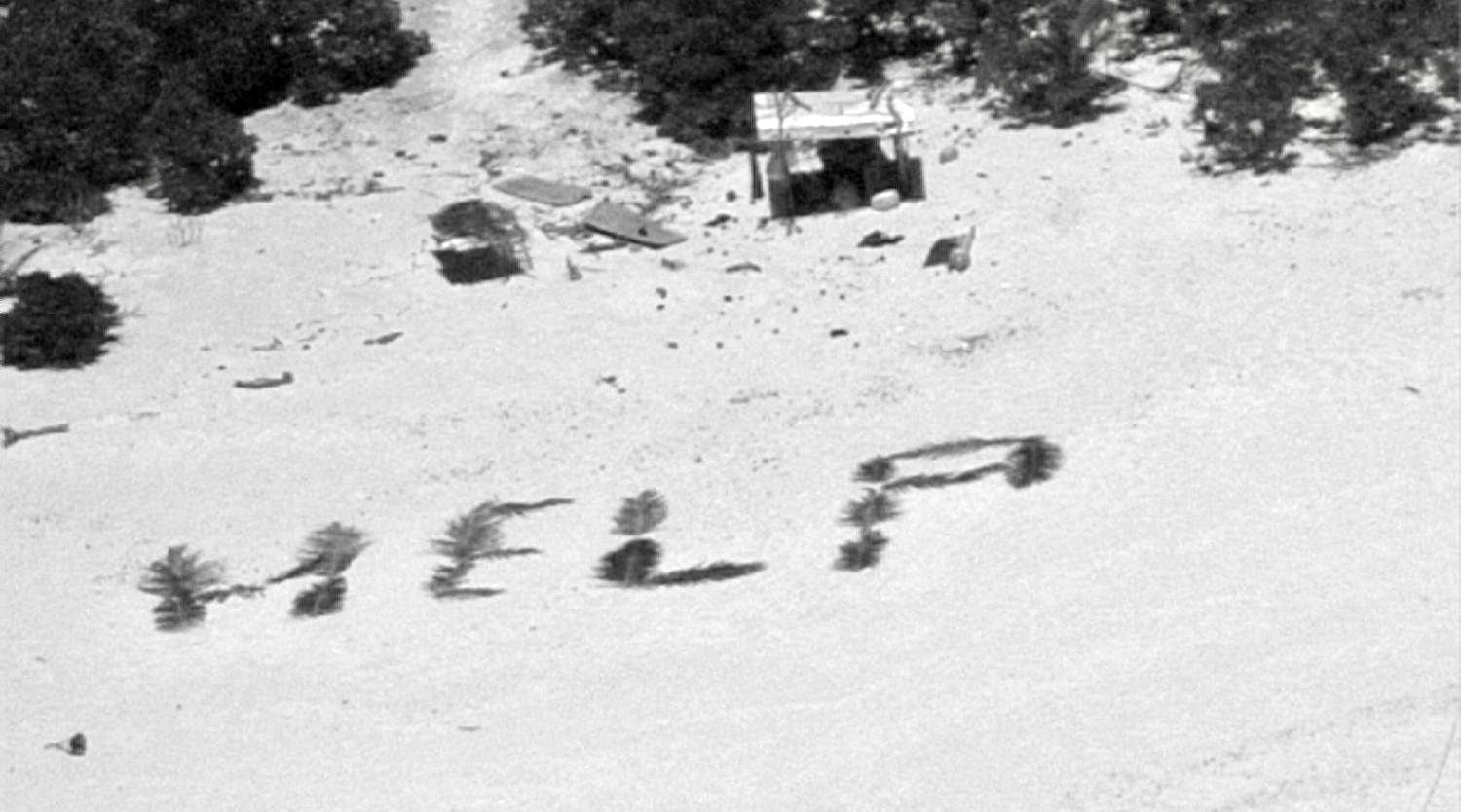 Stranded sailors rescued from tiny Pacific island after making ‘HELP’ sign with leaves