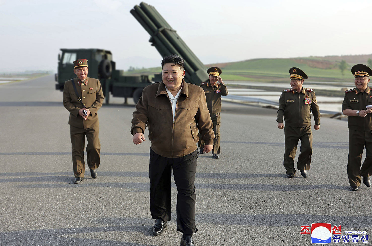 North Korea’s Kim Jong Un supervises latest test of new rocket launcher