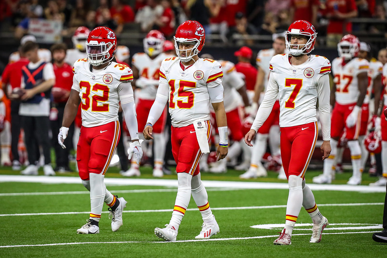 Patrick Mahomes says he doesn't agree with things Harrison Butker said, but calls him 'great person'