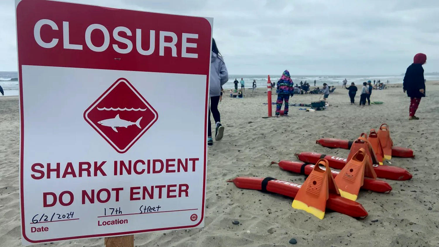 Shark bites man during group swim, closing strech of California beach