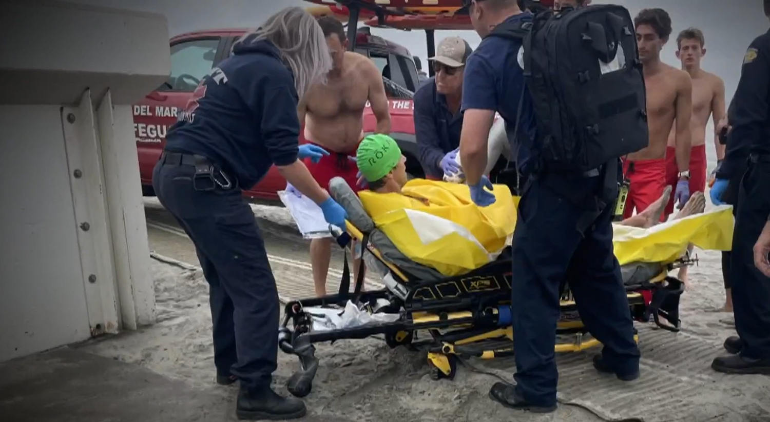 Shark attack victim punched it in the face before he was rescued, friend says