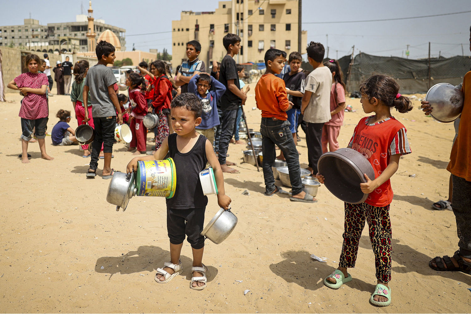 Palestinian children battle a deadly  foe in Gaza — starvation