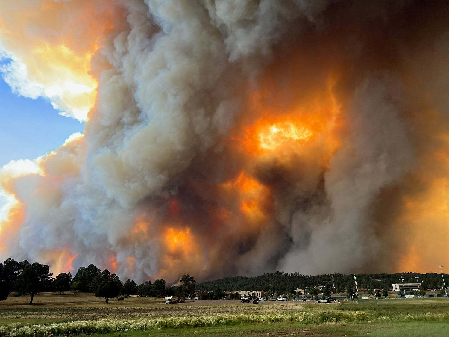 A thunderstorm over New Mexico wildfire could bring some relief 