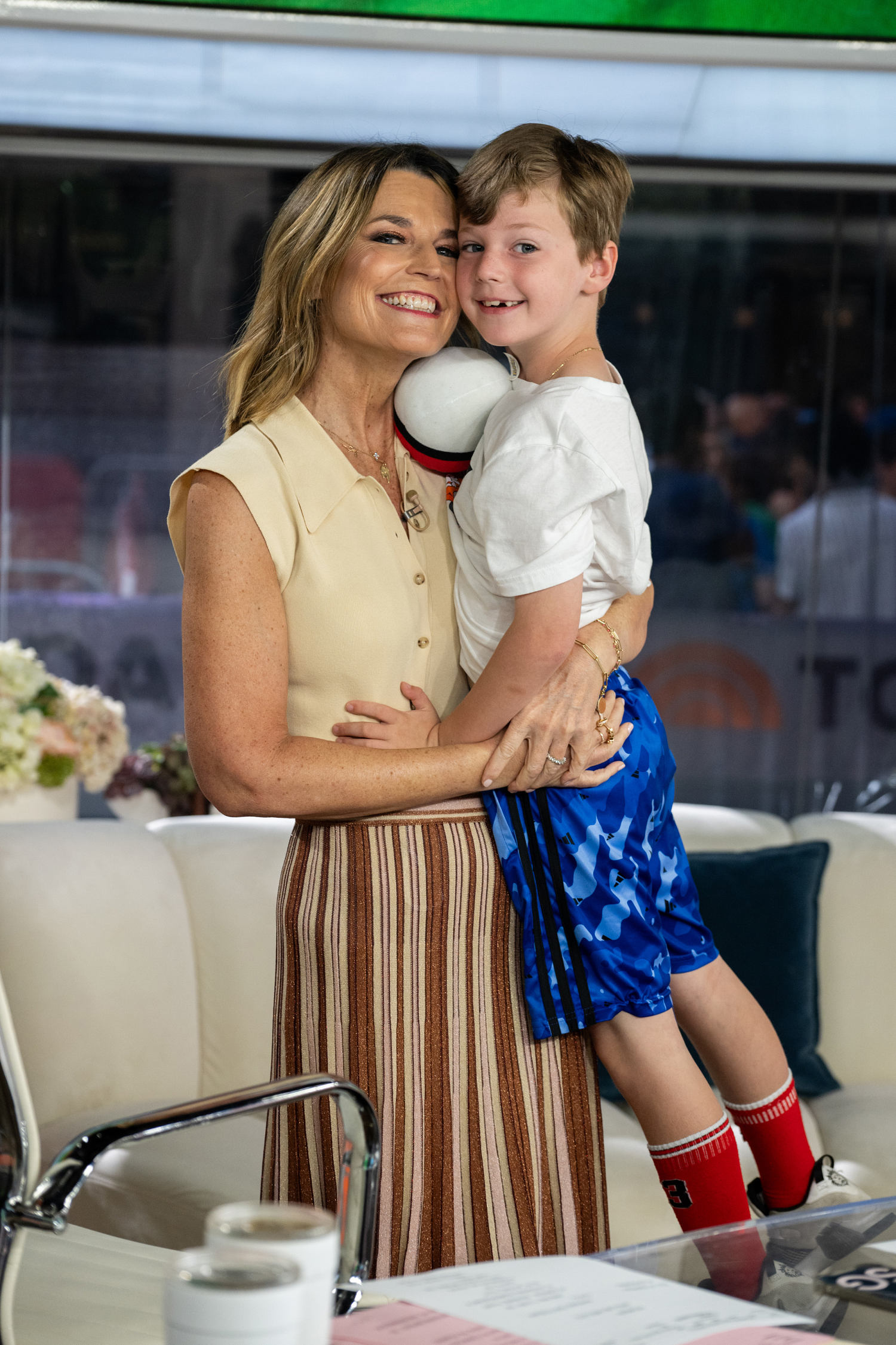 Savannah Guthrie’s son Charley surprises her, live on the TODAY Show