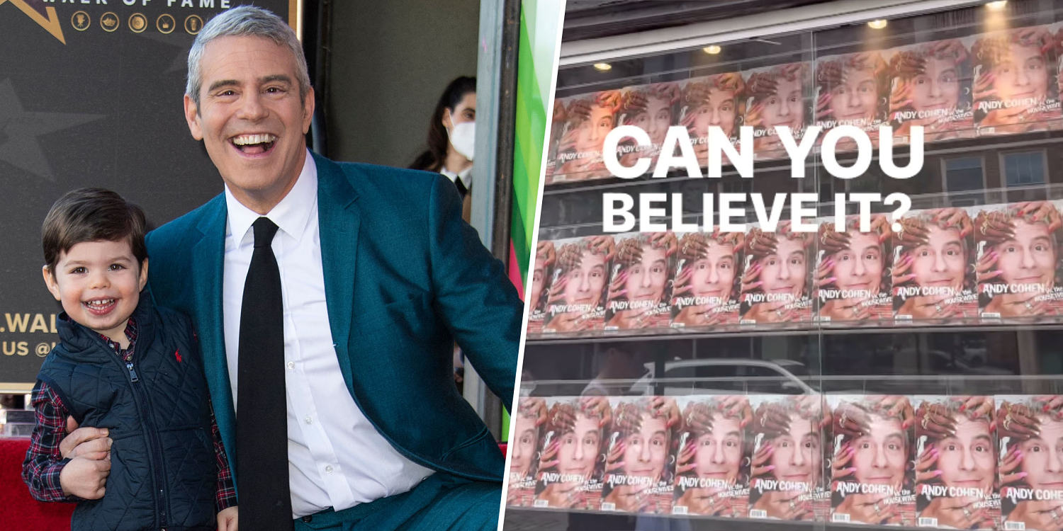 Andy Cohen's son can't stop laughing when he sees his dad's face all over a magazine stand