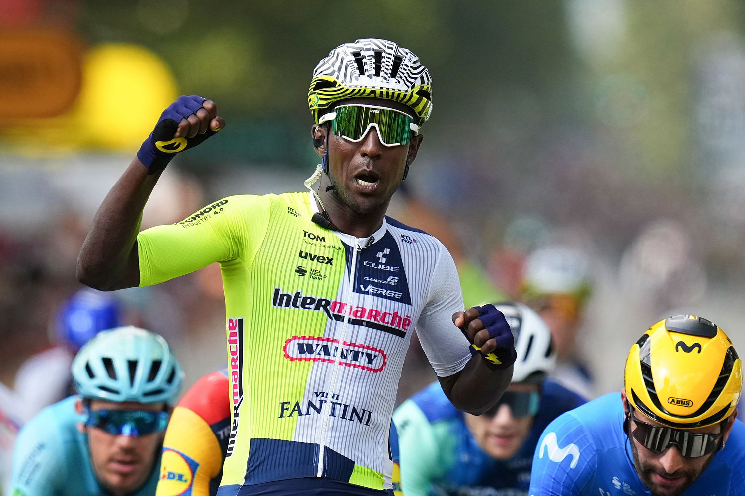 Eritrea's Biniam Girmay becomes the first Black African rider to win a Tour de France stage
