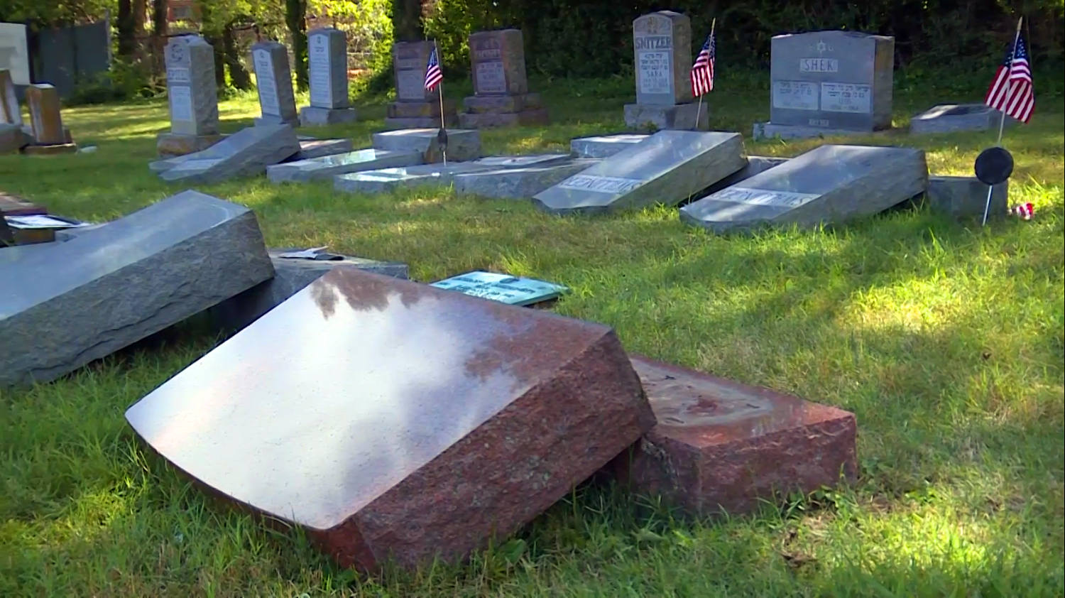 FBI investigating after nearly 200 gravestones at 2 Jewish cemeteries are vandalized