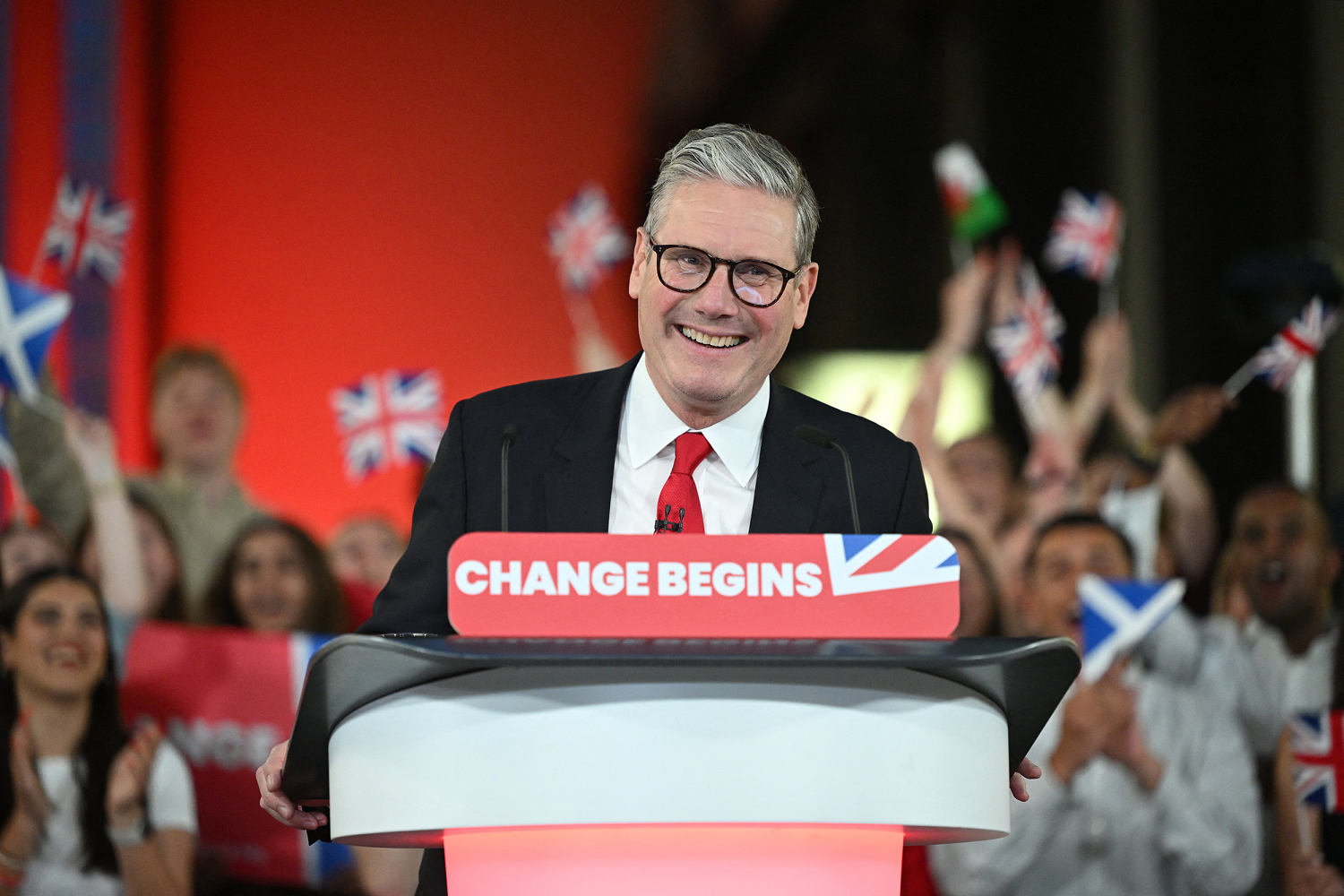 Britain wakes up to new government as Labour Party wins election in a landslide