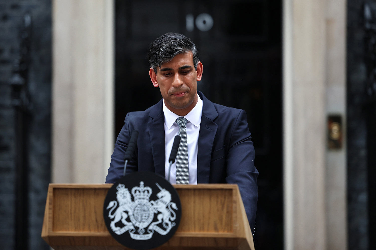 Defeated Rishi Sunak gives final speech after meeting King Charles