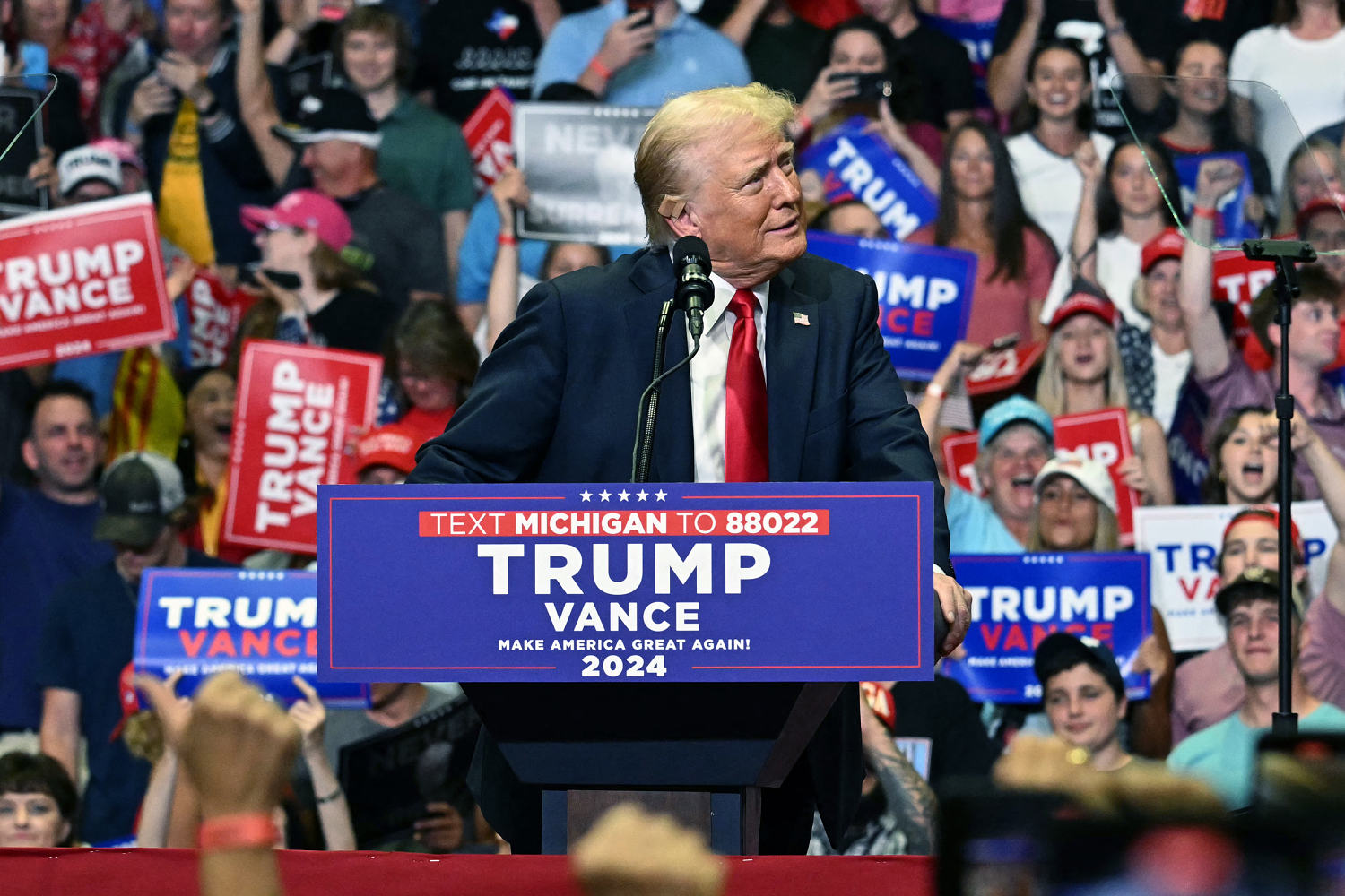 Trump returns to criticizing Biden at first rally since attempted assassination