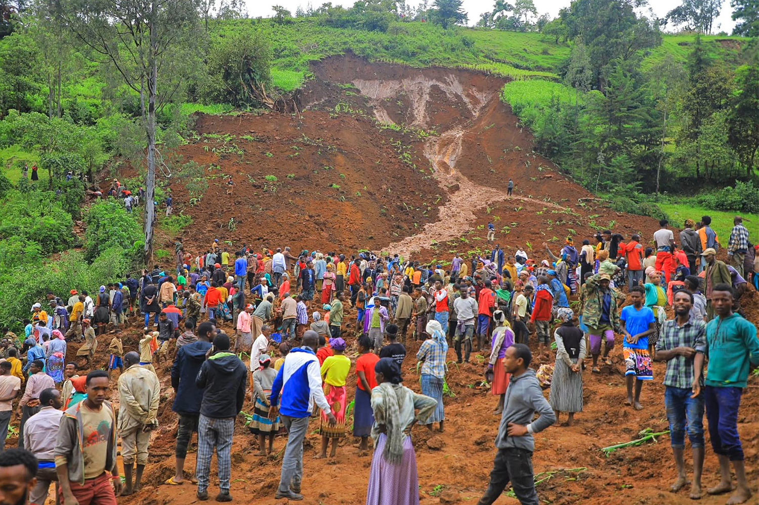 At least 157 people killed in mudslides in remote part of Ethiopia