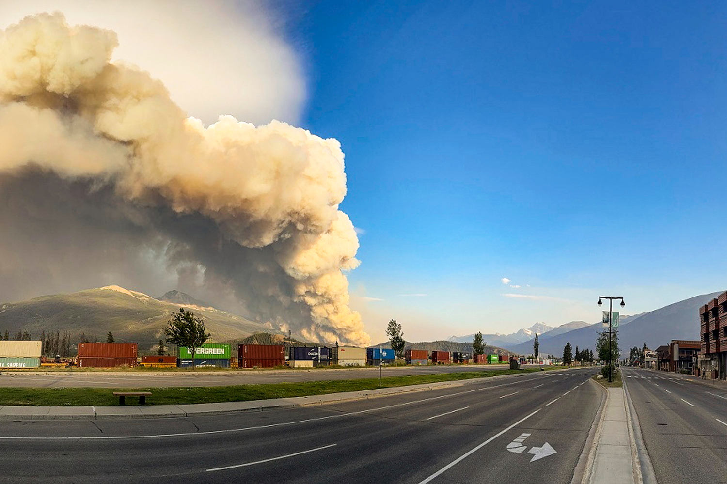 Fast-moving wildfire in the Canadian Rockies ravages the town of Jasper