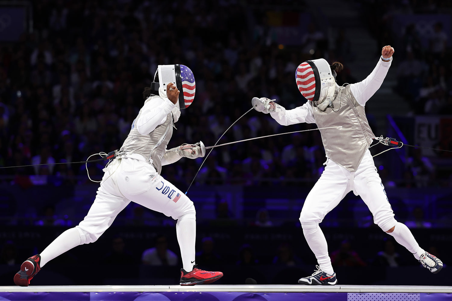 Kiefer and Scruggs take Olympic gold and silver in all-American foil fencing final