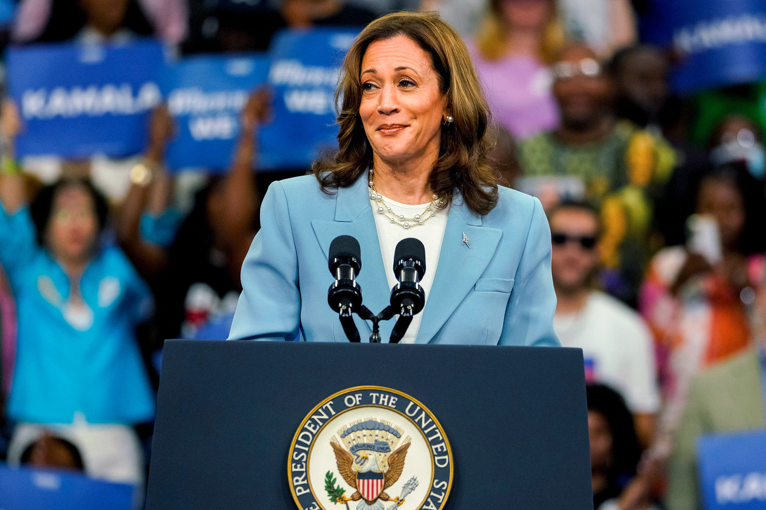 Harris derides Trump on border security at Georgia rally as GOP presses the issue