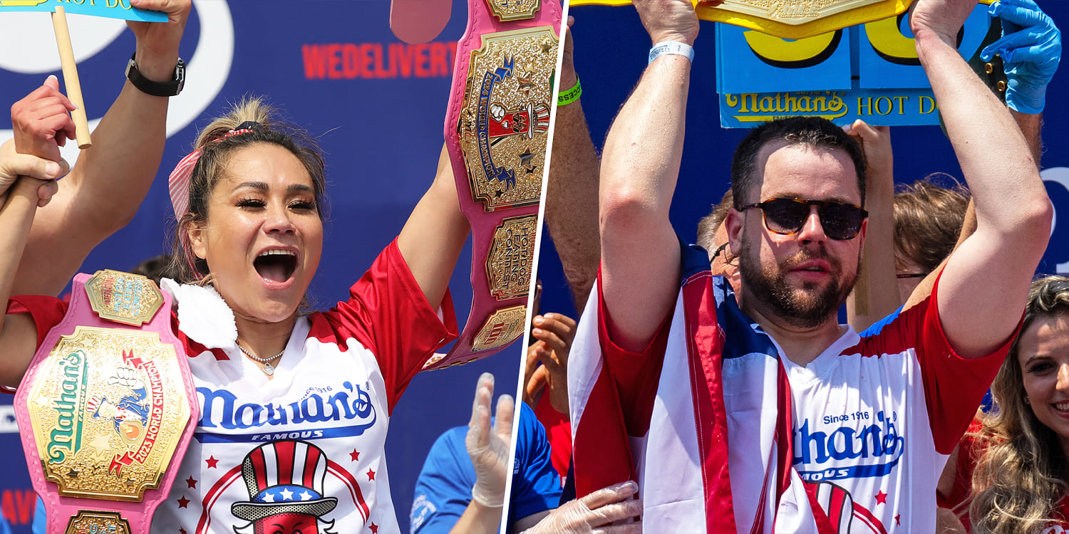 Patrick Bertoletti, Miki Sudo win Nathan’s Hot Dog Eating Contest