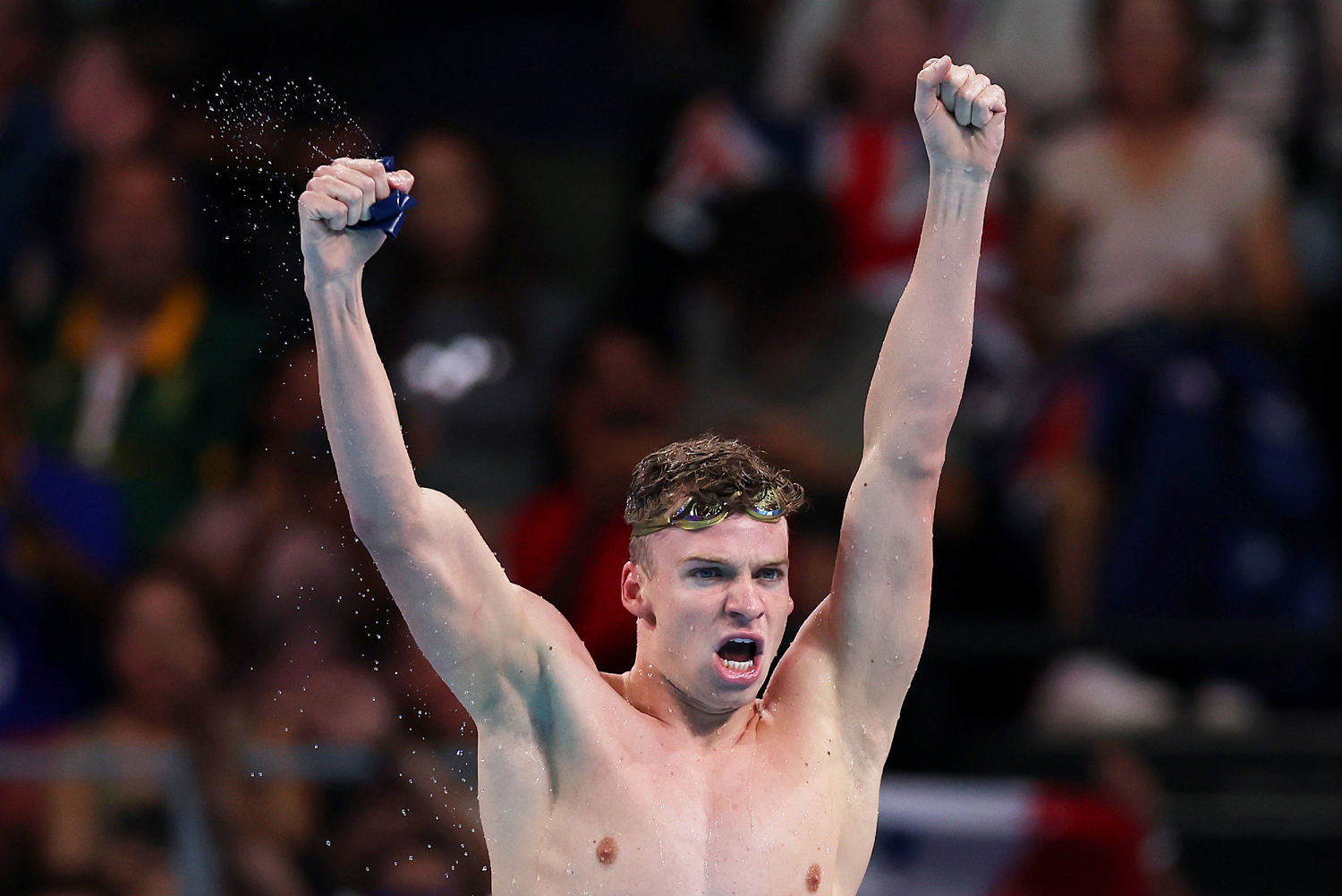 French sensation Léon Marchand wins a fourth gold medal in Olympic-record time