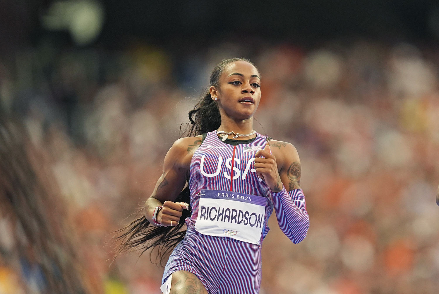 Sha’Carri Richardson takes silver in women’s 100-meter final