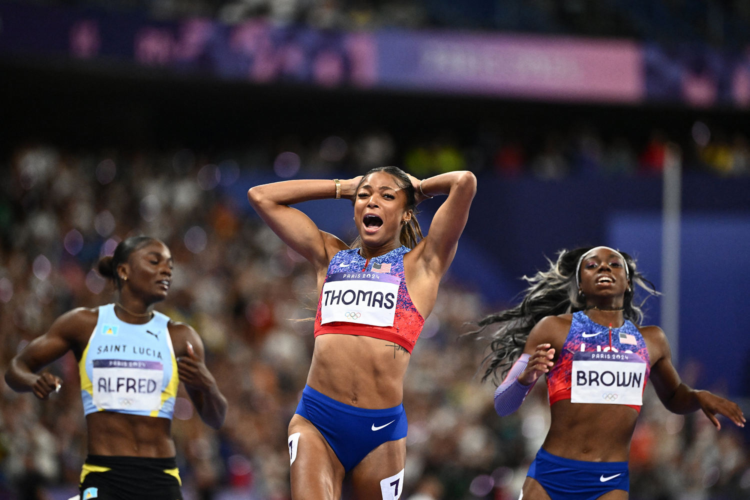 American Gabby Thomas wins 200-meter gold medal