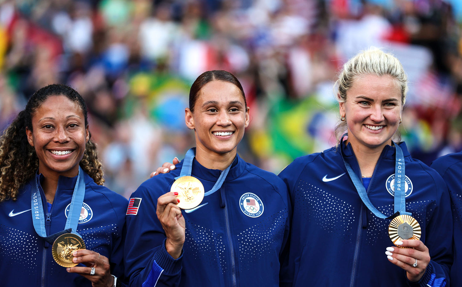 USWNT soccer star Lynn Williams says she broke her gold medal while partying at Paris Olympics