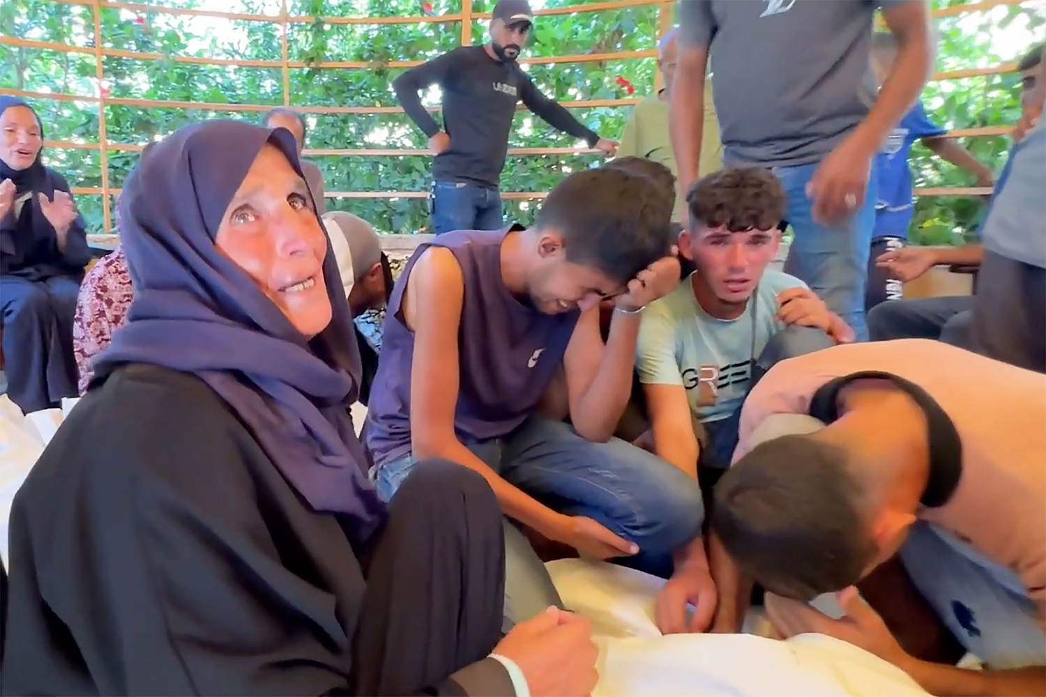 Video reveals devastation and grief after Gaza tent camp shelled