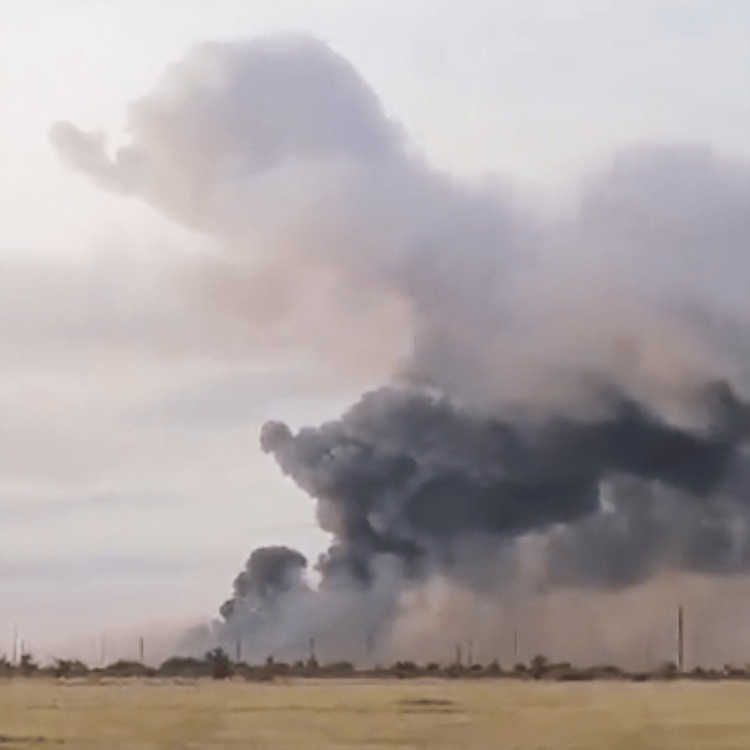 'It's all blown up': Video shows fiery Ukrainian drone attack on Russian air base