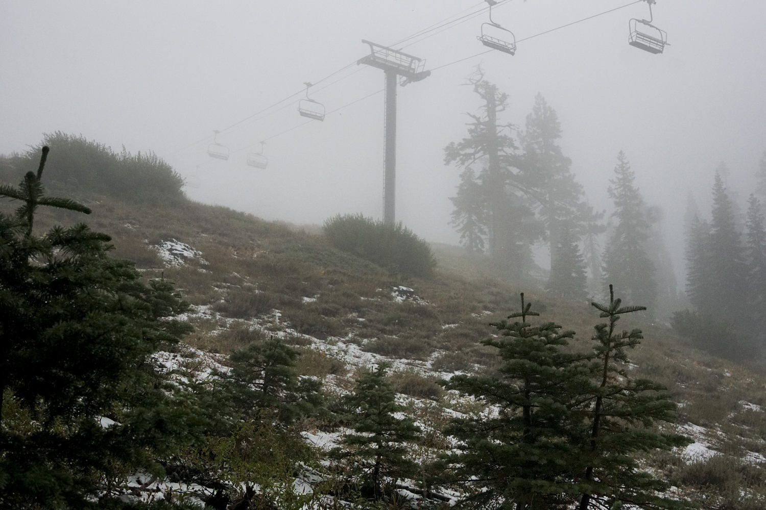 Amid summer of never-ending heat, California gets dusting of snow