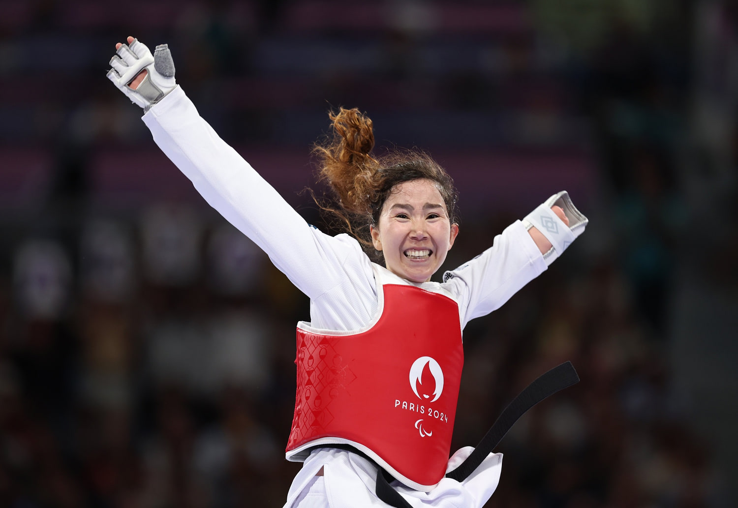 Parataekwondo athlete Zakia Khudadadi wins first medal for the Refugee Paralympic Team