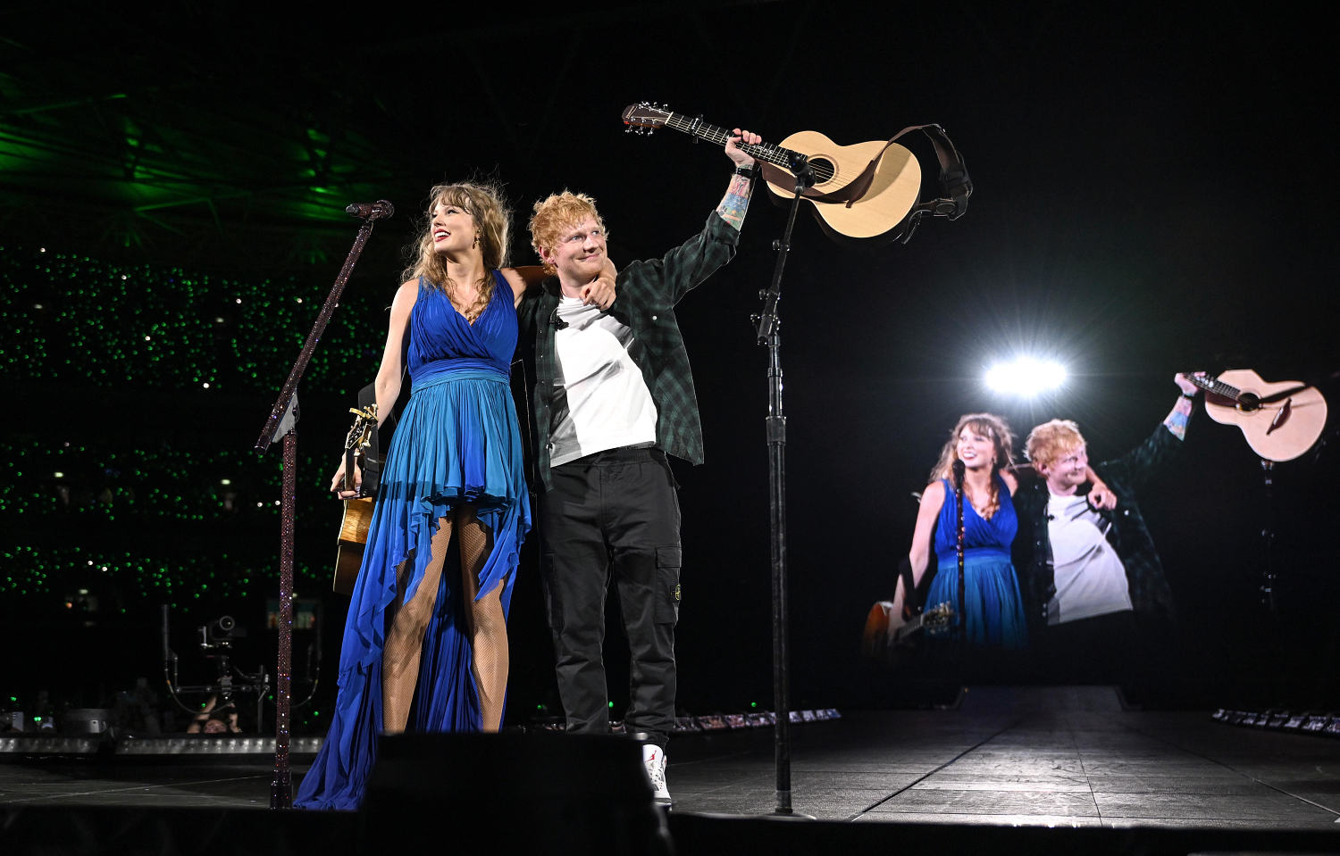 Ed Sheeran joins Taylor Swift onstage for a massive mash-up of songs at London 'Eras' concert