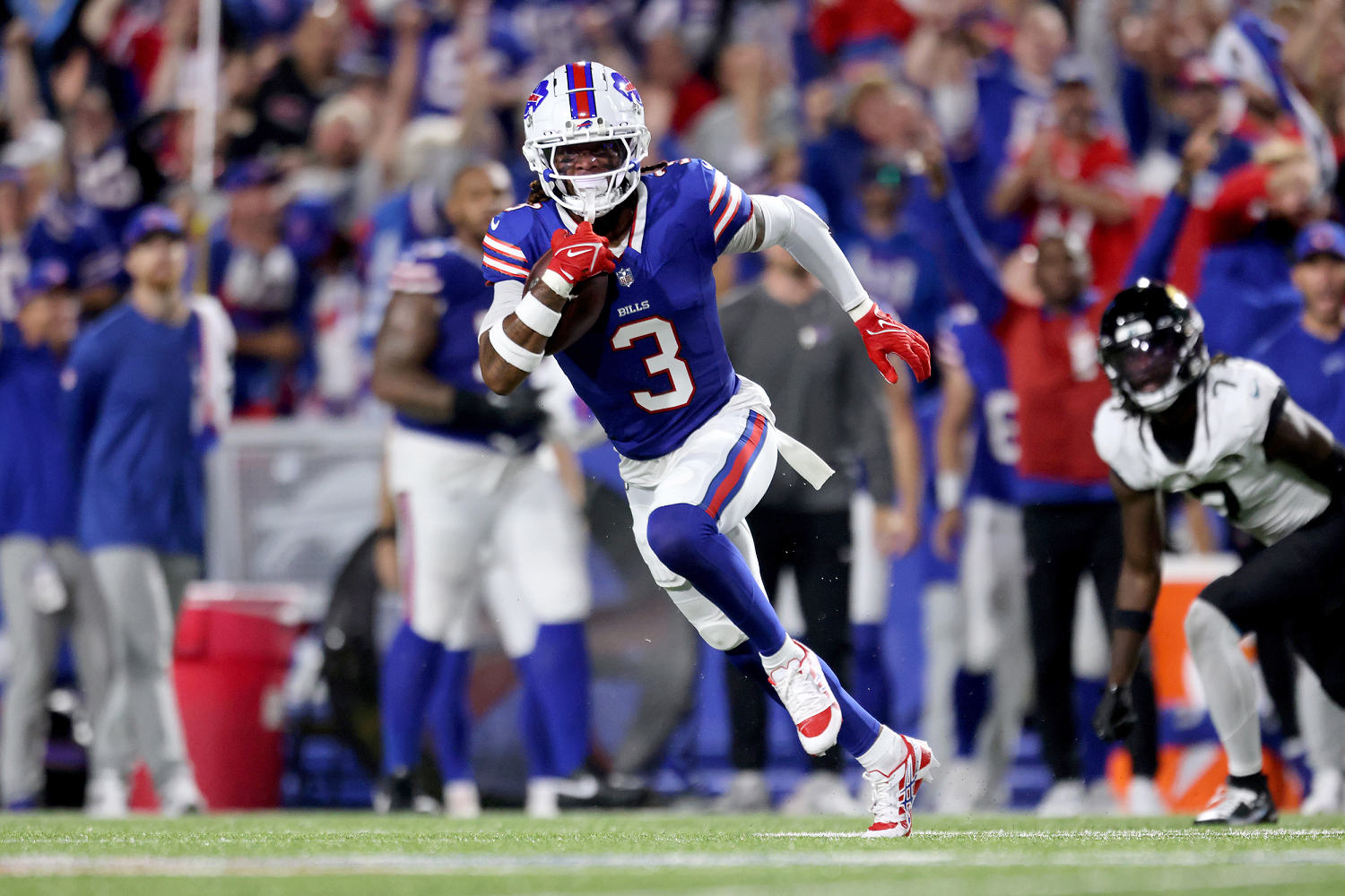 Bills' Damar Hamlin gets first career interception