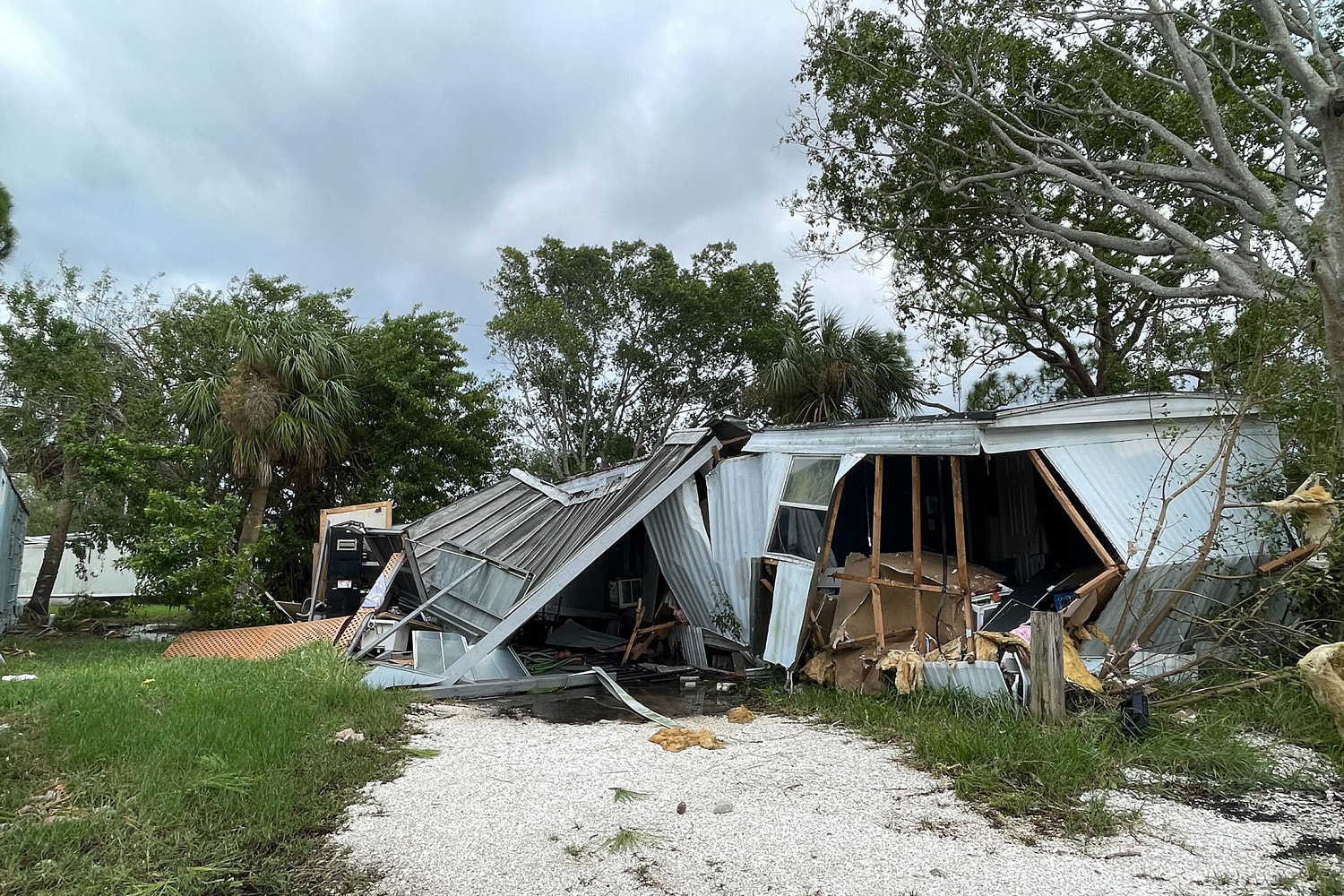 Milton leaves a Florida mobile home park in ruins, amid mold and decay