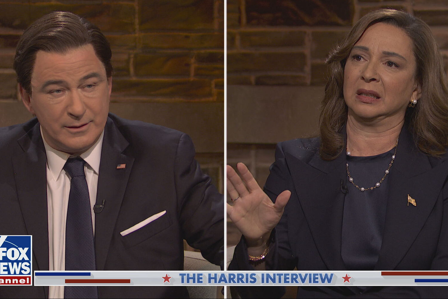 Em ‘SNL’, Kamala Harris de Maya Rudolph brilha apesar do entrevistador hostil interpretado por Alec Baldwin | DailyNerd