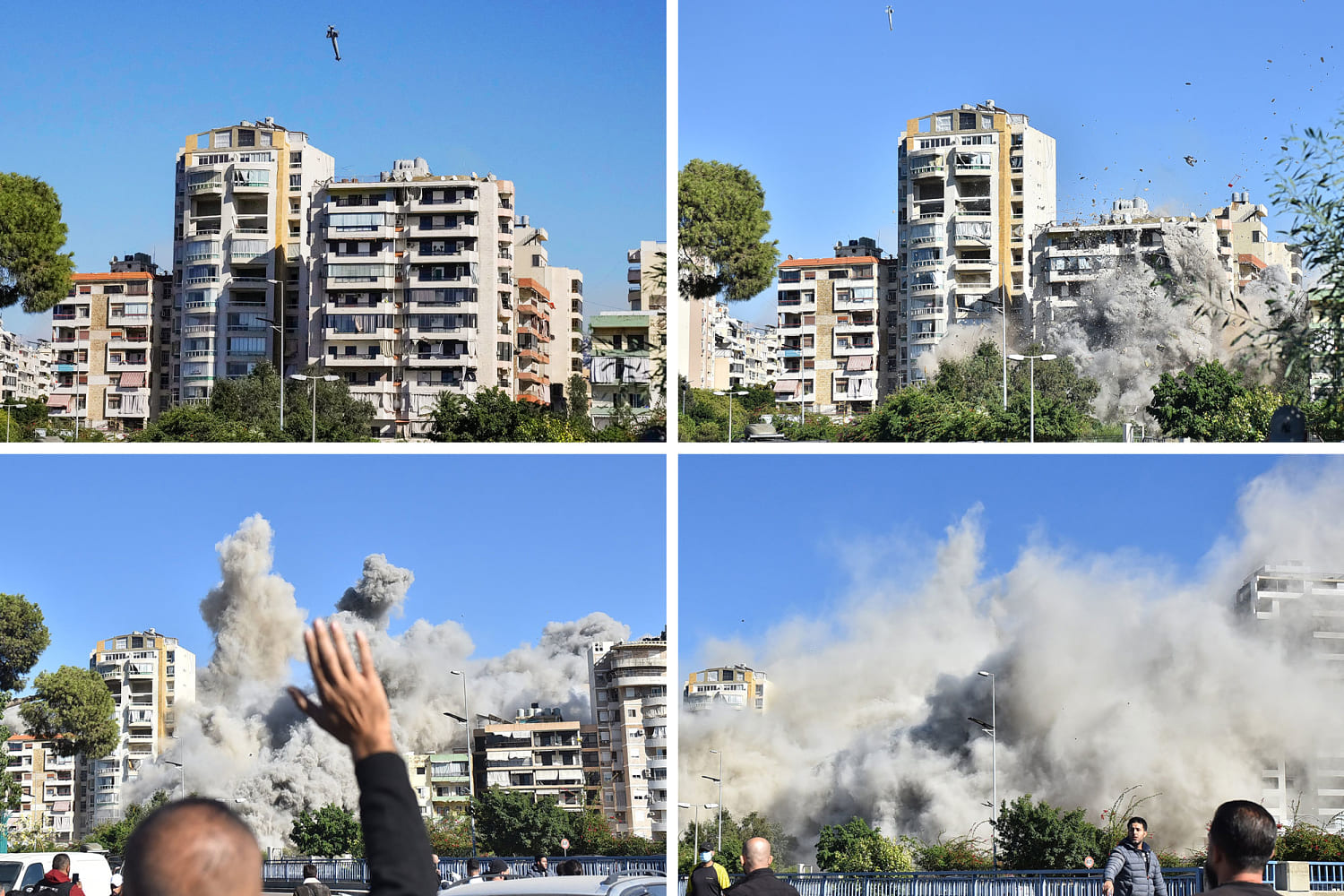 Video shows Beirut residential building leveled by Israeli airstrike