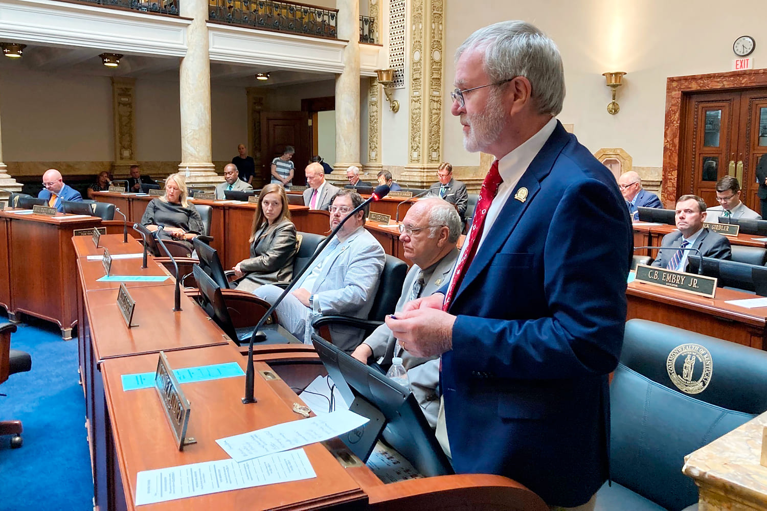 Kentucky state senator dies weeks after plunging into an empty swimming pool on a mower