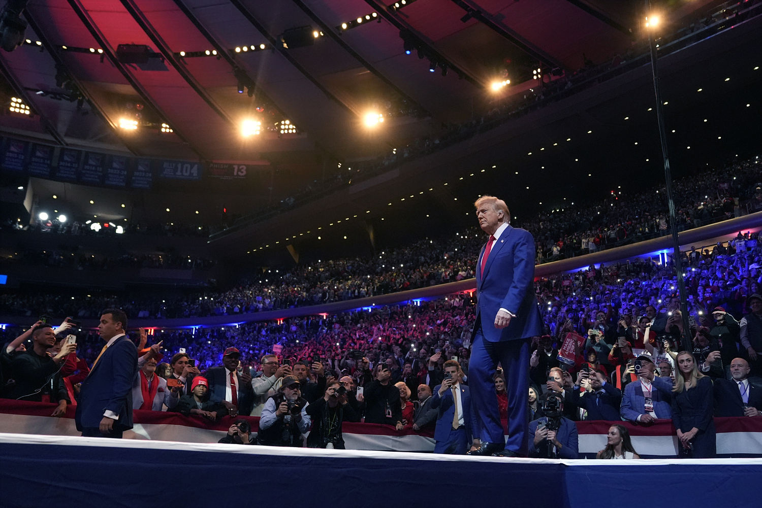 Trump’s Madison Square Garden rally overshadowed by his allies’ crude and racist remarks