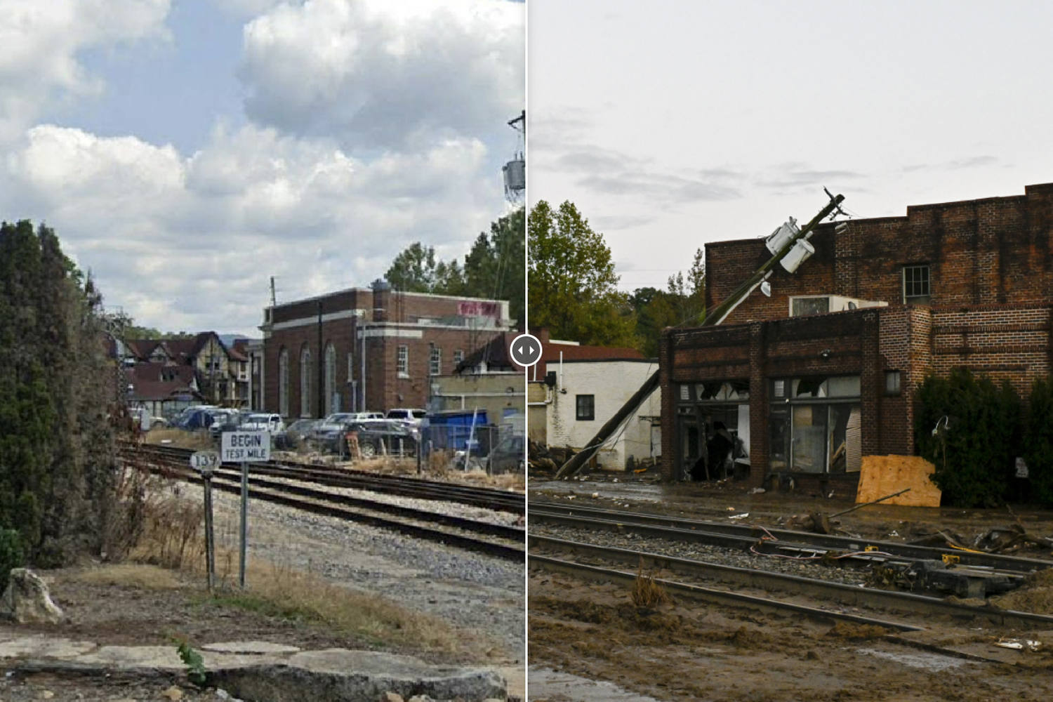 North Carolina before and after the storm