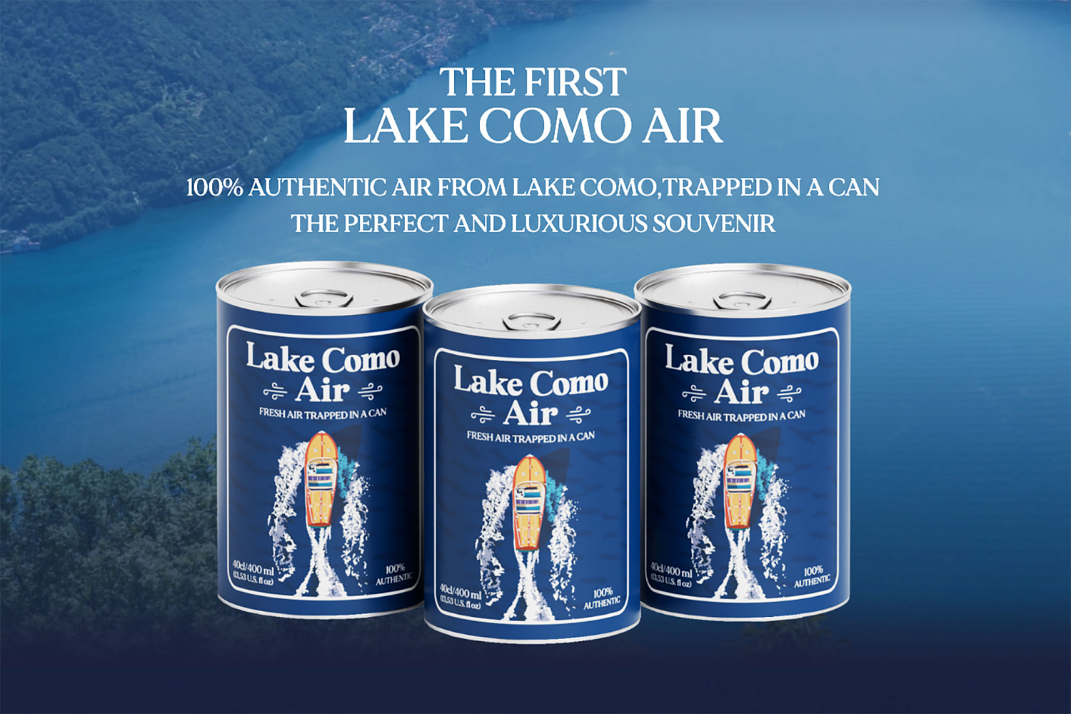 Tourists visiting Lake Como can now take home a unique souvenir: Canned air