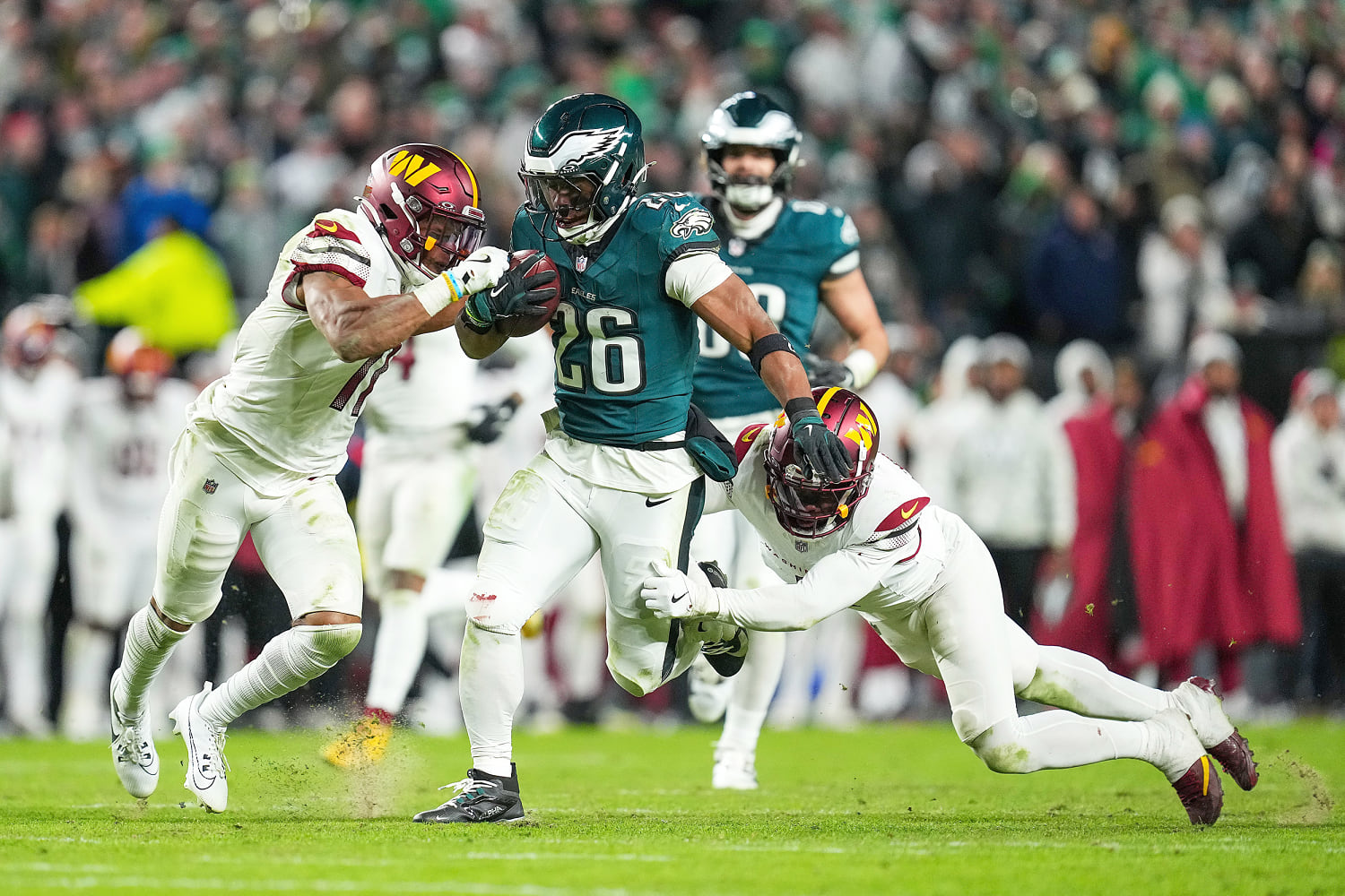 Eagles defeat Commanders 26-18 to take control in NFC East