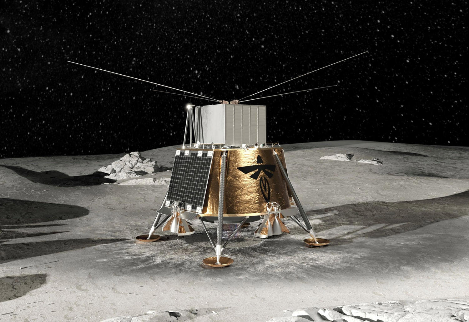 Two lunar landers launch to the moon aboard a SpaceX rocket