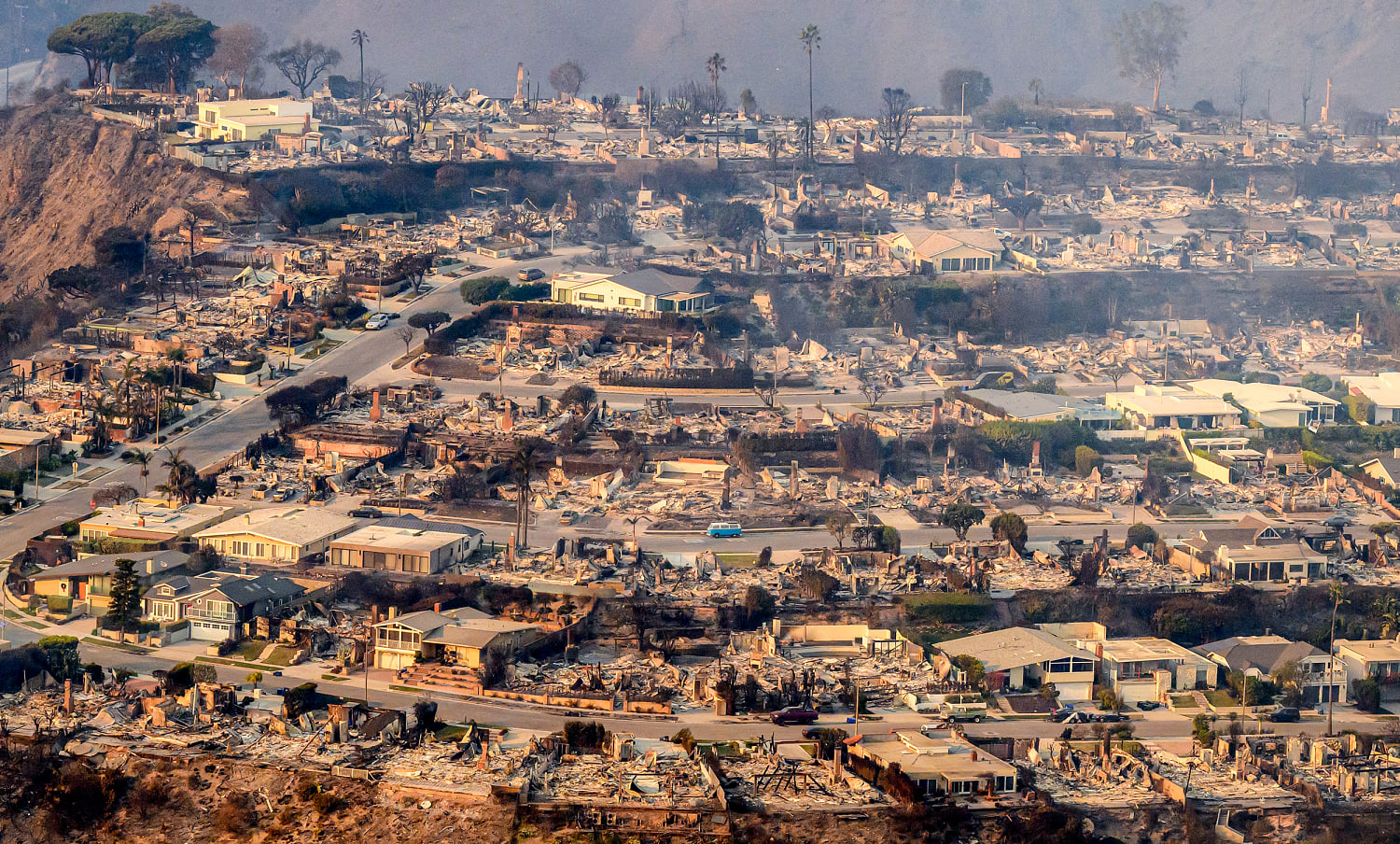 California leaders promise a quick rebuild, but that may put homes at risk of fire again