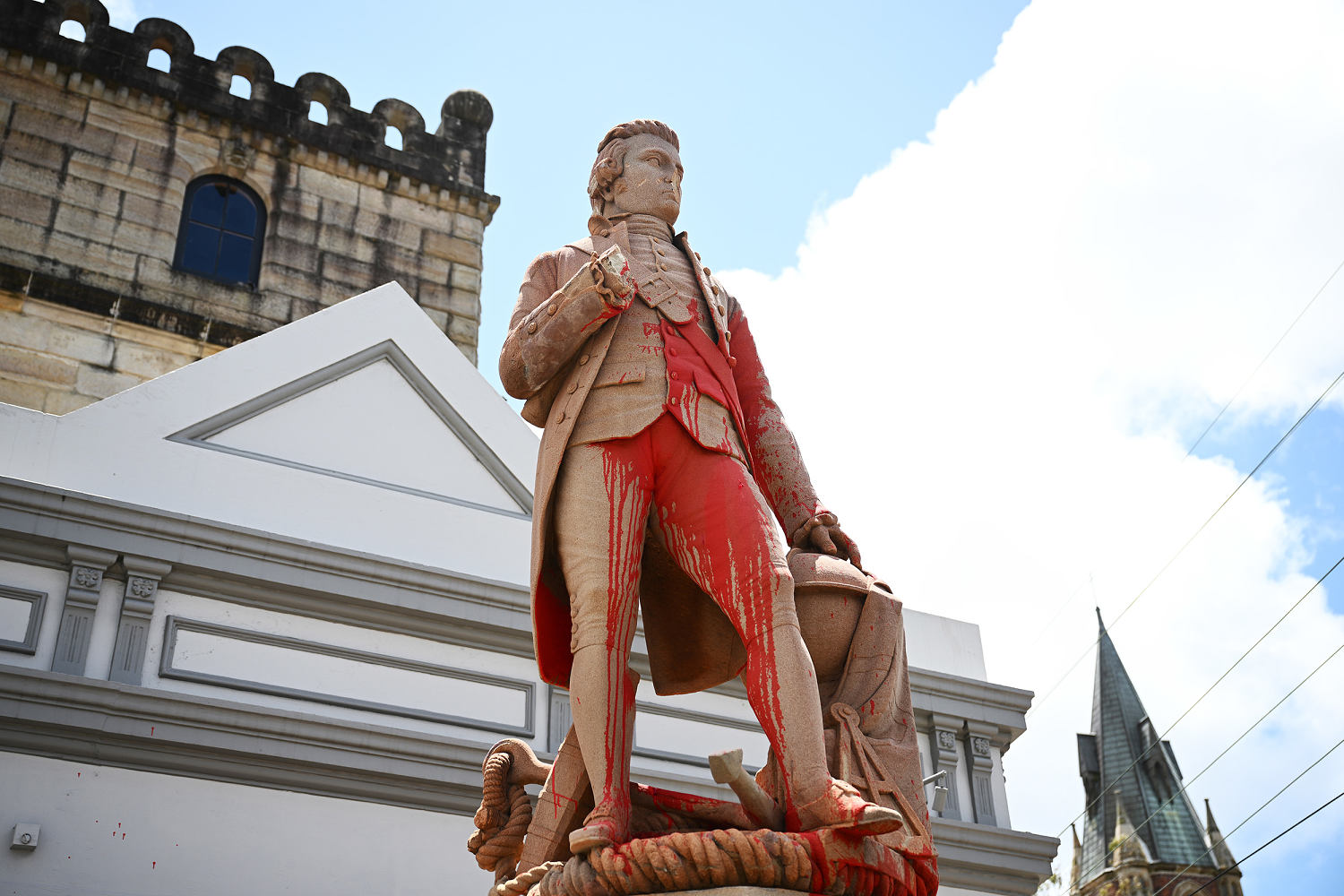 Captain Cook statue in Sydney defaced ahead of Australia’s national day